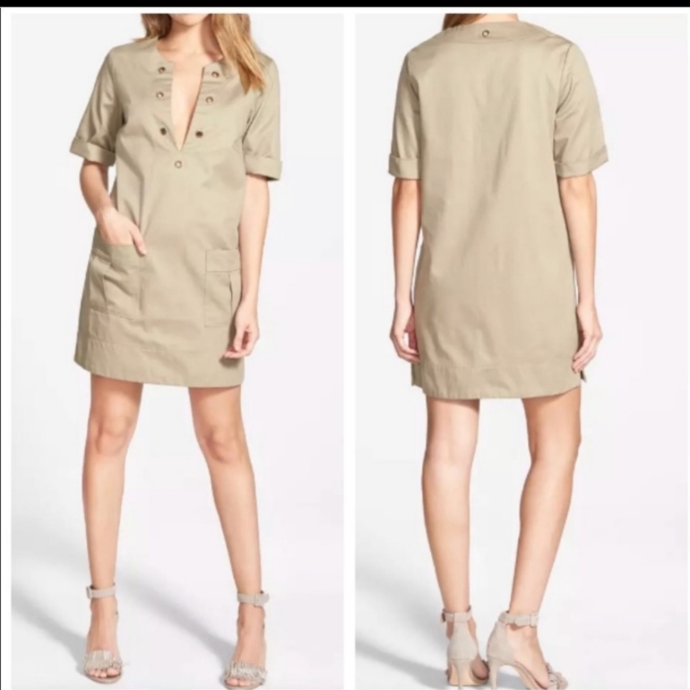Amour Vert  Khaki Dress Size Medium